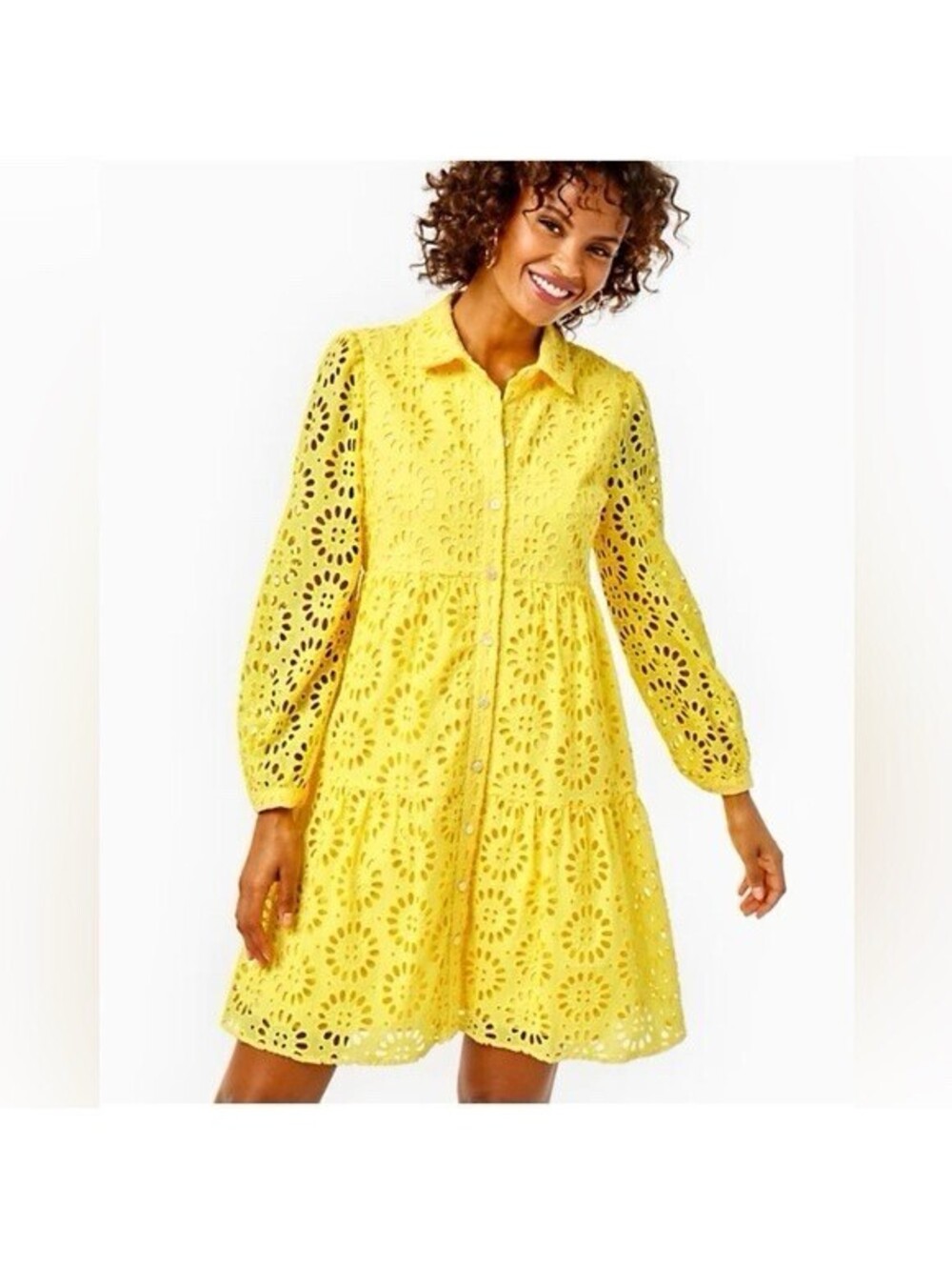 Lilly Pulitzer Yellow Eyelet Dress